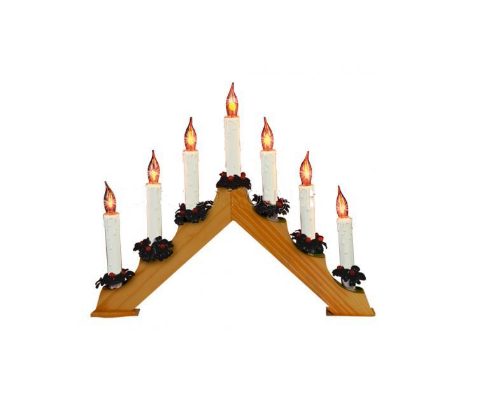 KAD 07 svietnik pyramída prírodný, plameň sviečky 7ks