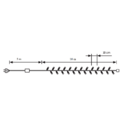 Svetelná reťaz 100L, 4W, IP20