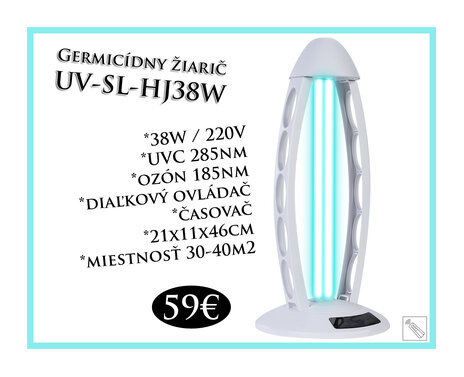 Germicídny žiarič UV-SL-HJ38W