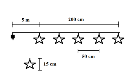 50LED - Hviezdy, 2m+5m, 3,5W, IP44, teplá biela