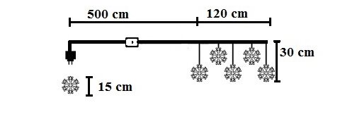 60LED, 1,2m+5m , 2,4W, IP44, teplá biela