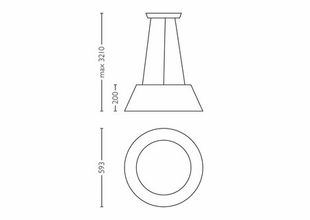 CIELO pendant LED black 24x2W závesné svietidlo