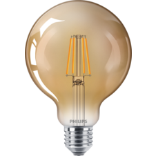 Guľatá žiarovka Vintage FILAMENT LED E27 4W/35W 2500K teplá biela GOLD 400lm