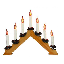 KAD 07 svietnik pyramída prírodný, plameň sviečky 7ks