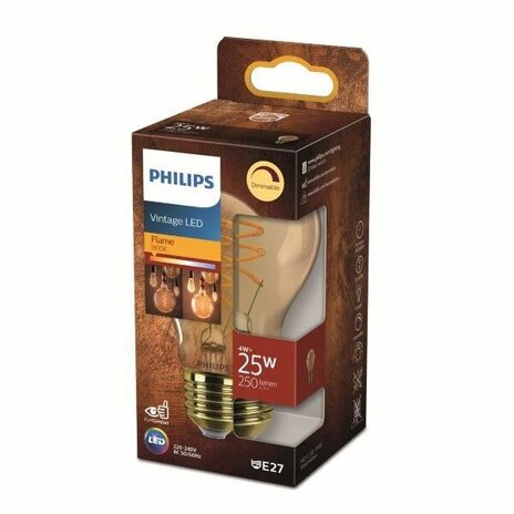 Klasická žiarovka Vintage FILAMENT LED E27 4W/25W 1800K teplá biela GOLD 250lm stmievateľná