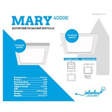 Mary LED 2v1, 18W, 1500lm, IP20, 4000K