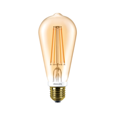 Oválna žiarovka FILAMENT LED E27 7W/55W ST64 230V 2500K teplá biela GOLD 720lm stmievateľná