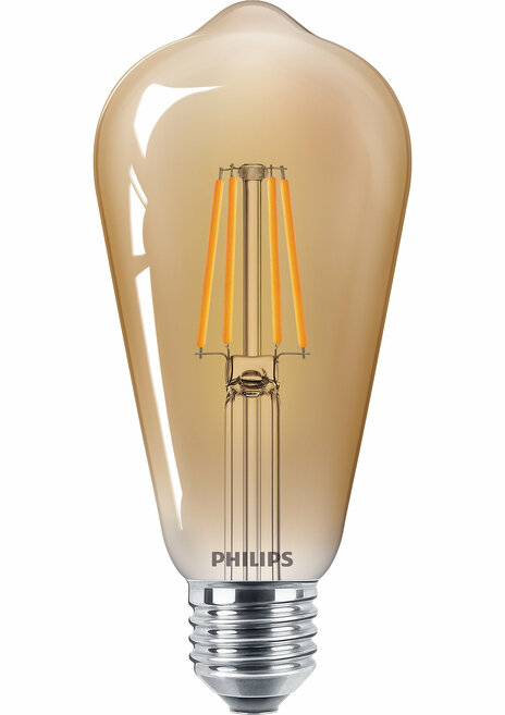 Oválna žiarovka Vintage FILAMENT LED E27 4W/35W 2500K teplá biela GOLD 400lm