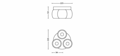 PHILIPS 37313/56/16, 3 x LED max. 4.5W 1500 lm 2700 K IP20