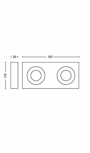 Quine, LED 2x4,5W, IP20, 1000lm