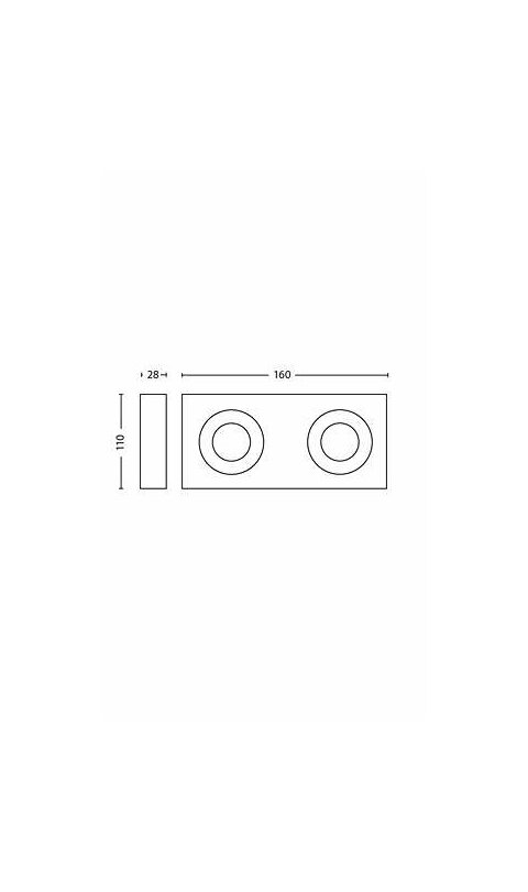 Quine, LED 2x4,5W, IP20, 1000lm